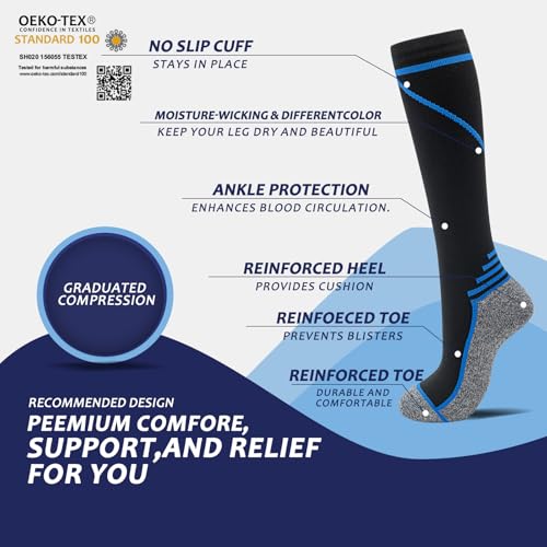 Men & Women 20-30 mmHg Compression Socks for Runners and Travelers - Fenglaoda
| Pregnancy Support Knee High Compressio