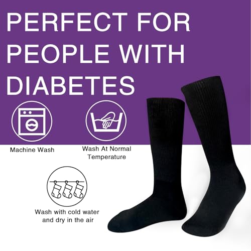 Extra Wide Diabetic Socks for Men and Women  
Extra Wide Diabetic Socks 2 Pairs for Men and Women Swollen Feet Relief